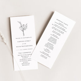 モダンエレガントシンプルフローラ結婚式 プログラム