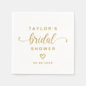 モダンエレガントシンプルブライダルシャワーパーティー スタンダードカクテルナプキン (正面)