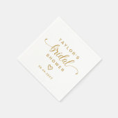 モダンエレガントシンプルブライダルシャワーパーティー スタンダードカクテルナプキン (角)
