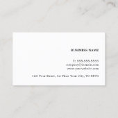 モダンエレガントシンプルブラックストライプ紙 名刺 (裏面)