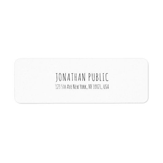 モダンエレガントシンプルプロフェッショナルプレーン ラベル (正面)