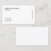 モダンエレガントシンプルプロフェッショナルプレーン 名刺 (正面/裏面)