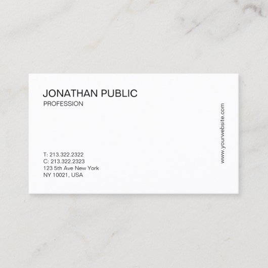 モダンエレガントシンプルプロフェッショナルプレーン 名刺 (正面)