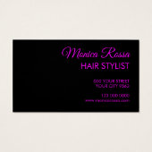 モダンエレガントシンプルマゼンタロイヤリティカード (裏面)