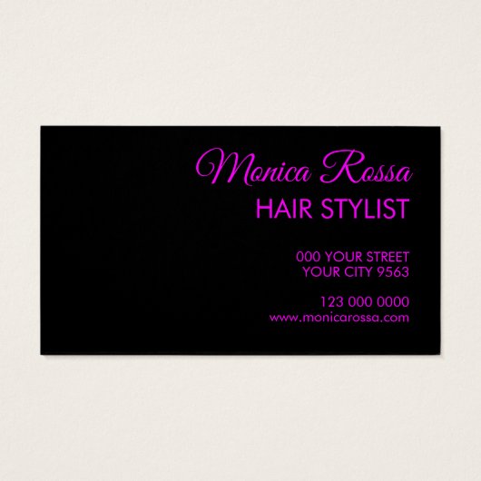 モダンエレガントシンプルマゼンタロイヤリティカード (裏面)