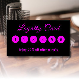 モダンエレガントシンプルマゼンタロイヤリティカード