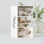 モダンエレガントシンプルミニマルウェディングフォト 出欠カード (スタンド正面)