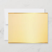 モダンエレガントシンプルモノグラム金ゴールドルックテンプレート ノートカード (裏面)