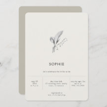 モダンエレガントシンプルリリリネンブライダルシャワー