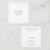 モダンエレガントシンプル企業のテンプレート スクエア名刺 (正面/裏面)