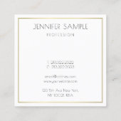 モダンエレガントシンプル企業のテンプレート スクエア名刺 (裏面)