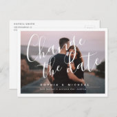 モダンエレガントシンプル写の延期 ポストカード (正面/裏面)