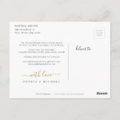 モダンエレガントシンプル写の延期 ポストカード (裏面)