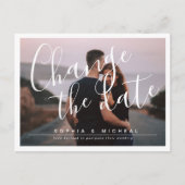 モダンエレガントシンプル写の延期 ポストカード (正面)