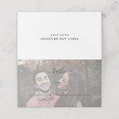 モダンエレガントシンプル写真結婚折り プレイスカード (外部開封)