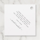 モダンエレガントシンプル写真結婚様 フェイバータグ (裏面)