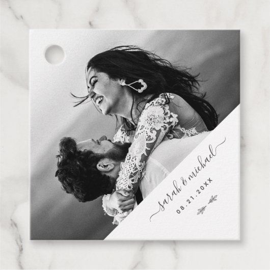 モダンエレガントシンプル写真結婚様 フェイバータグ (正面)