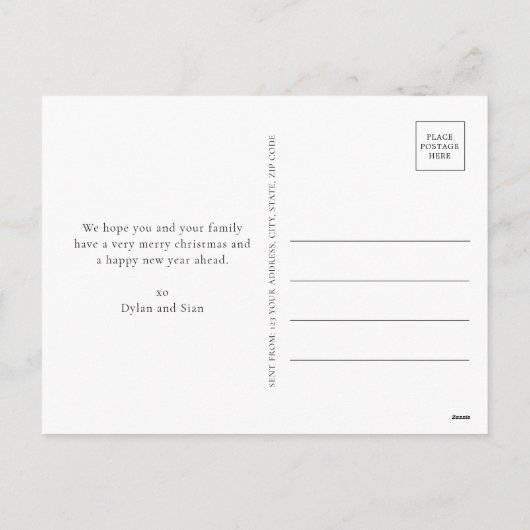 モダンエレガントシンプル写真 シーズンポストカード (裏面)