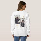 モダンエレガントシンプル卒業金ゴールドCapスクリプト スウェットシャツ (裏面フル)