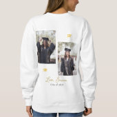 モダンエレガントシンプル卒業金ゴールドCapスクリプト スウェットシャツ (裏面)