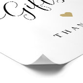 モダンエレガントシンプル台詞カードとギフトサイン ポスター (角)