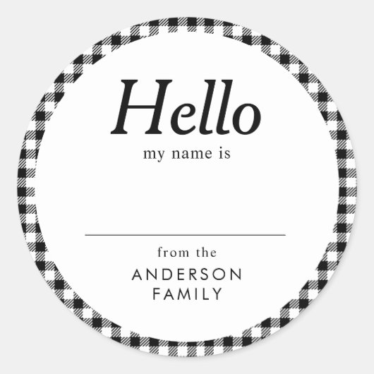 モダンエレガントシンプル懇親会名 ラウンドシール (正面)