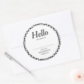 モダンエレガントシンプル懇親会名 ラウンドシール (封筒)