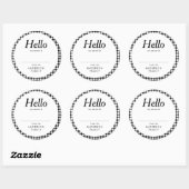 モダンエレガントシンプル懇親会名 ラウンドシール (シート)