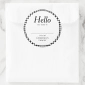 モダンエレガントシンプル懇親会名 ラウンドシール (バッグ)