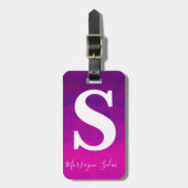 モダンエレガントシンプル水彩画グラデーション像 ラゲッジタグ (正面縦)