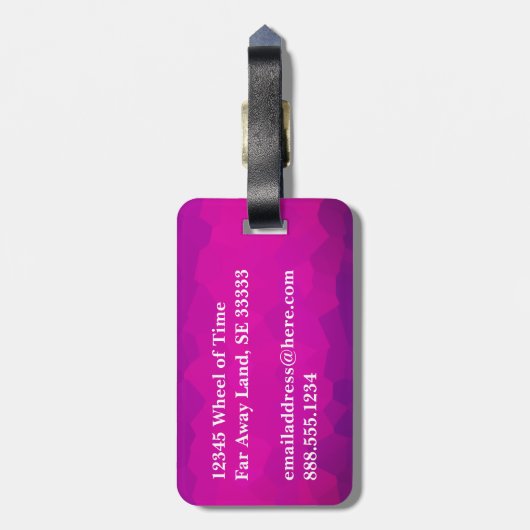 モダンエレガントシンプル水彩画グラデーション像 ラゲッジタグ (裏面縦)