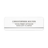 モダンエレガントシンプル白フェイク銀線 ラベル (正面)