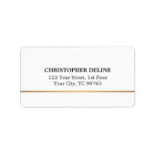 モダンエレガントシンプル白フェイク銅線 ラベル (正面)