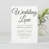 モダンエレガントシンプル白黒結婚の 招待状 (スタンド正面)