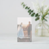 モダンエレガントシンプル結婚の写真家 名刺 (スタンド正面)