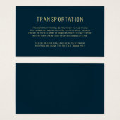 モダンエレガントシンプル結婚の輸送カード (正面&裏面)