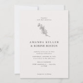 モダンエレガントシンプル結婚式招待状 招待状 (正面)