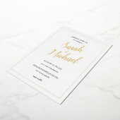 モダンエレガントシンプル結婚式招待状 箔招待状 (回転した状態)