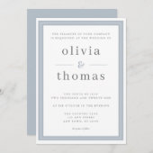 モダンエレガントシンプル縁どディ 招待状 (正面/裏面)