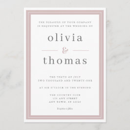 モダンエレガントシンプル縁ど赤面 招待状