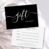 モダンエレガントシンプル美しいサロンギフトカード