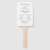 モダンエレガントシンプル脚式結婚式 ハンドファン (裏面)