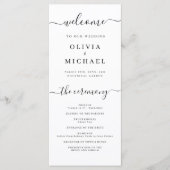 モダンエレガントシンプル脚式結婚式 プログラム (正面)