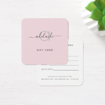 モダンエレガントシンプル赤面ギフトカード