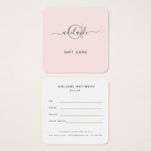 モダンエレガントシンプル赤面ギフトカード (正面&裏面)