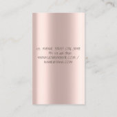 モダンエレガントシンプル金ゴールドはさみバラ金ゴールド 名刺 (裏面)