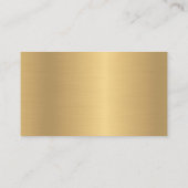 モダンエレガントシンプル金ゴールドテンプレートプロフェッショナル 名刺 (裏面)