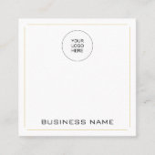 モダンエレガントシンプル金ゴールドテンプレート スクエア名刺 (正面)