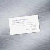 モダンエレガントシンプル青 マグネット名刺 (インサイチュ)