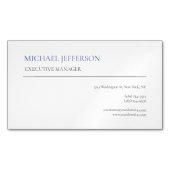 モダンエレガントシンプル青 マグネット名刺 (正面)